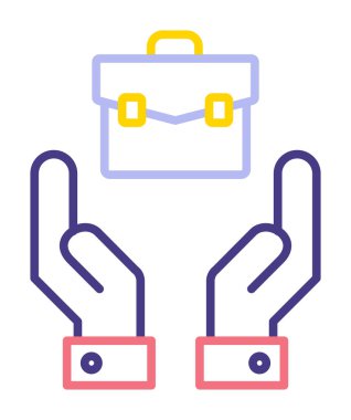 evrak çantası web basit simge illüstrasyonu