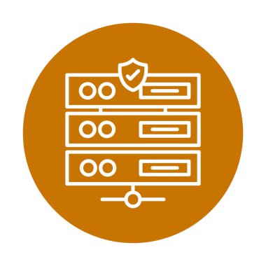Sunucu simgesi tasarımı, vektör illüstrasyonu                