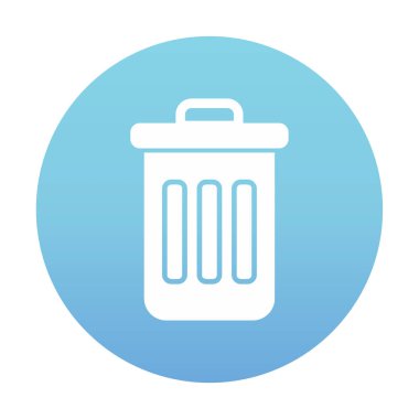 Çöp kutusu vektörü düz simge tasarımı