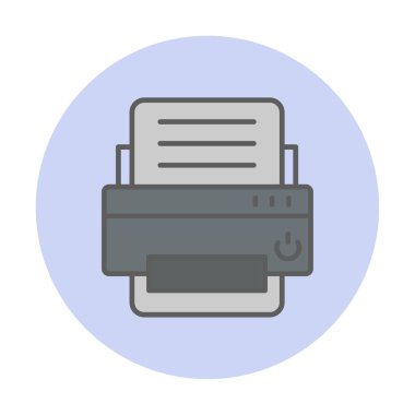 yazıcı simgesi web basit illüstrasyon