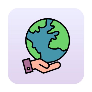 earth icon, vector illustration simple design