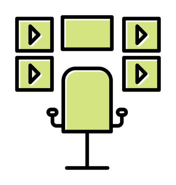 Gözetleme odası. Web simgesi basit illüstrasyon