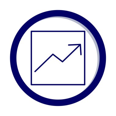 Basit iş ekonomisi grafik simgesi, vektör illüstrasyonu