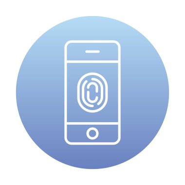 parmak izi kutsal kişilerin resmi, vektör çizim ile Smartphone 