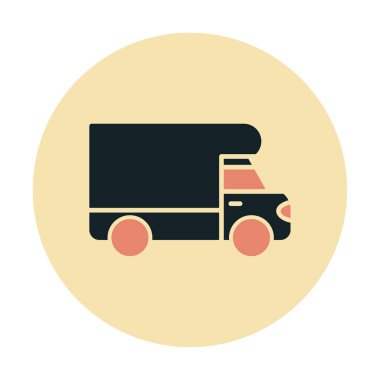 Van düz vektör simgesi