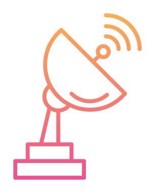 uydu anten simgesi, vektör illüstrasyonu