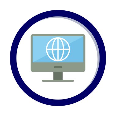 İnternet simgesi vektör illüstrasyonu