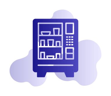 Otomat Web simgesi, vektör illüstrasyonu 