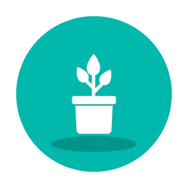 pot simge vektör çizim bitki