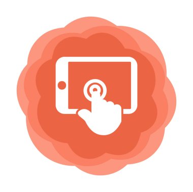 Basit dijital tablet simgesi, vektör illüstrasyonu