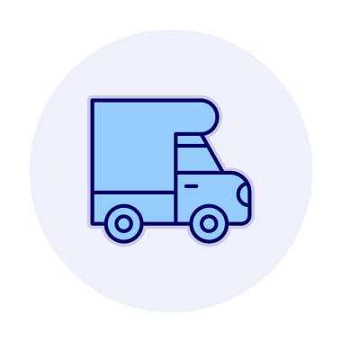 Van düz vektör simgesi