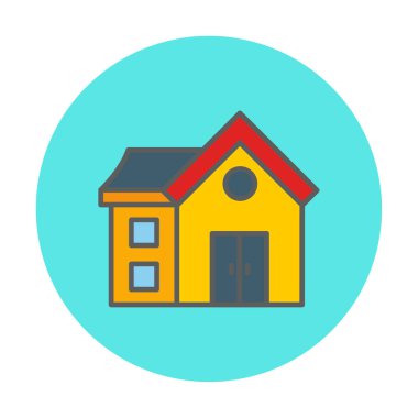 Emlak renkli vektör simgesi