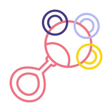 Bebek çıngırak ikon vektörü. İzole edilmiş kontür sembolü gösterimi 