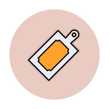 Kesme tahtası simgesi, vektör illüstrasyonu