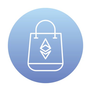 Alışveriş poşeti simgesi, vektör illüstrasyonu basit tasarım