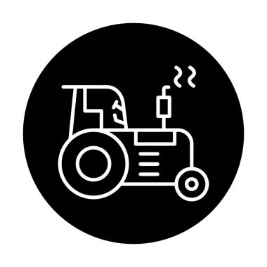 Traktör simgesi web çizimi