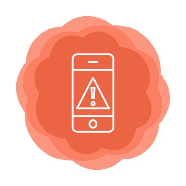 Düz biçimli basit cep telefonu simgesi