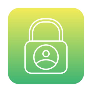 Kilit simgesi. Özel daire tasarımı. vektör illüstrasyonu.