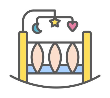  Crib icon vector illustration