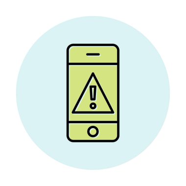 Düz biçimli basit cep telefonu simgesi