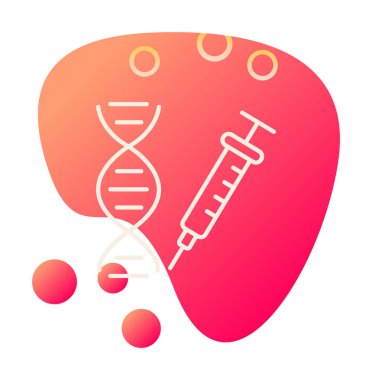 Gen yapısı simgesi. Mobil konsept ve web uygulamaları için bilim simgesi.