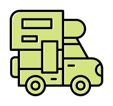 Kamp simgesi vektör illüstrasyonu