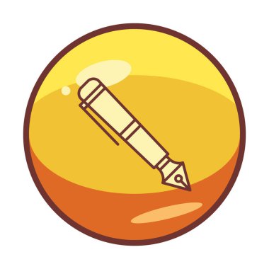 Dolma kalem simge vektör çizim