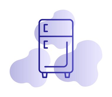 buzdolabı vektör simgesi çizelgesi çizimi