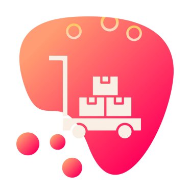 Trolley simgesi, vektör illüstrasyon tasarımı.