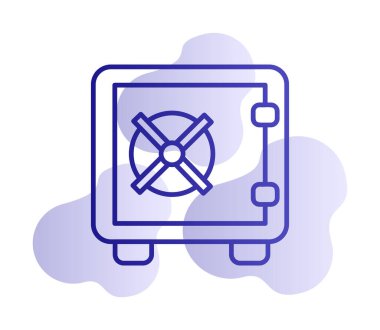 güvenli düz simge, vektör illüstrasyonu 