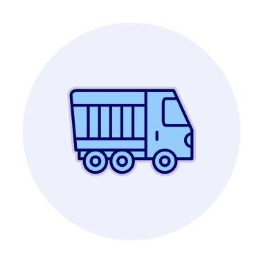 Web ve mobil uygulama tasarımınız için kamyon simgesi vektörü, kamyon logosu konsepti