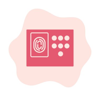 Güvenlik sistemi simgesi vektör illüstrasyonu