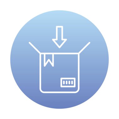 paket simgesi vektör illüstrasyonu