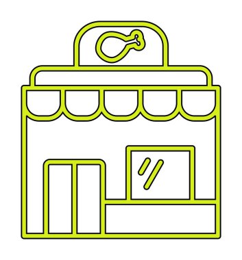 Resturant ağ simgesi, vektör illüstrasyonu