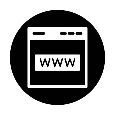 Basit web sitesi arayüzü simgesi, vektör illüstrasyonu