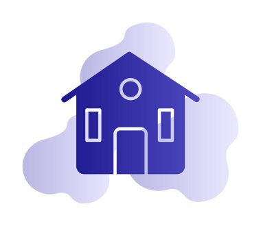 Basit düz ev web vektör simgesi