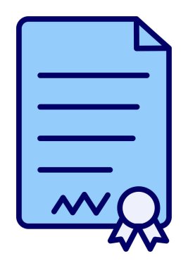 Beyaz arkaplanda diploma vektör illüstrasyonu