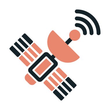 Uydu Simgesi, vektör illüstrasyonu