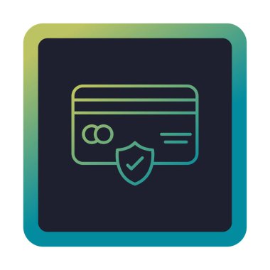 Basit ödeme finans simgesi, vektör illüstrasyonu