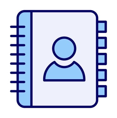 Contact book web icon, vector illustration