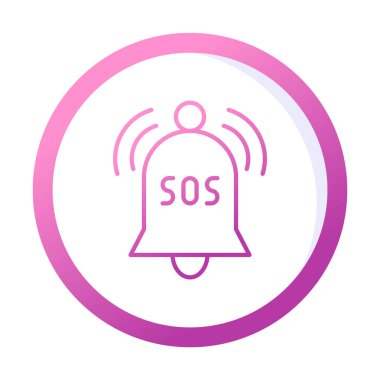 Yani acil durum simgesi vektör illüstrasyonu