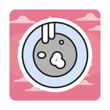 Kirli tabak simgesinin vektör çizimi