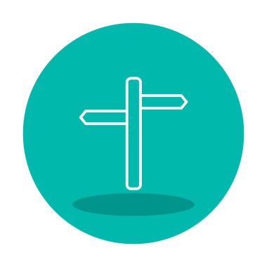 iki yönlü ikon. Vektör illüstrasyonu, düz tasarım