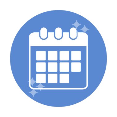 Takvim düzlüğü simgesi, vektör illüstrasyonu 