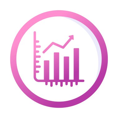 Hisse senetleri büyüyor. Web simgesi basit illüstrasyon