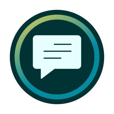 Basit sohbet simgesi, konuşma balonu, vektör illüstrasyonu