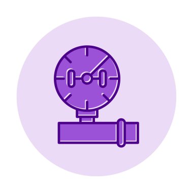 düz ölçü manometre simgesi düz vektör. 