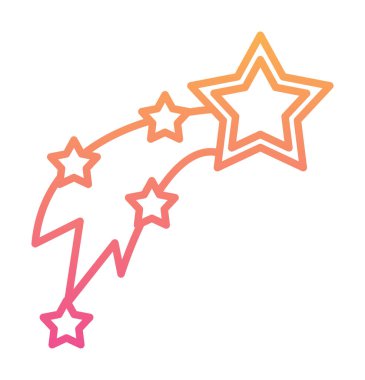 Kayan Yıldızlar simge vektör çizimi