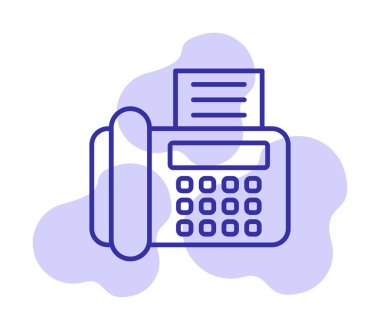 Faks makinesi. Web simgesi basit illüstrasyon