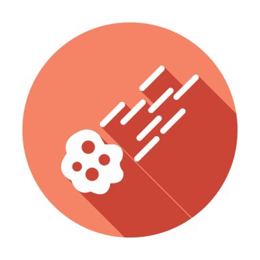 Meteor düz ikon vektör çizimi